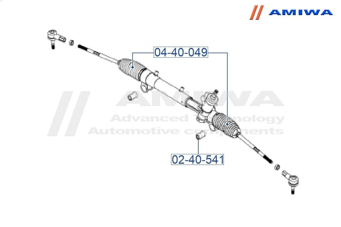 AMIWA 0440049 - пыльник рейки рулевой