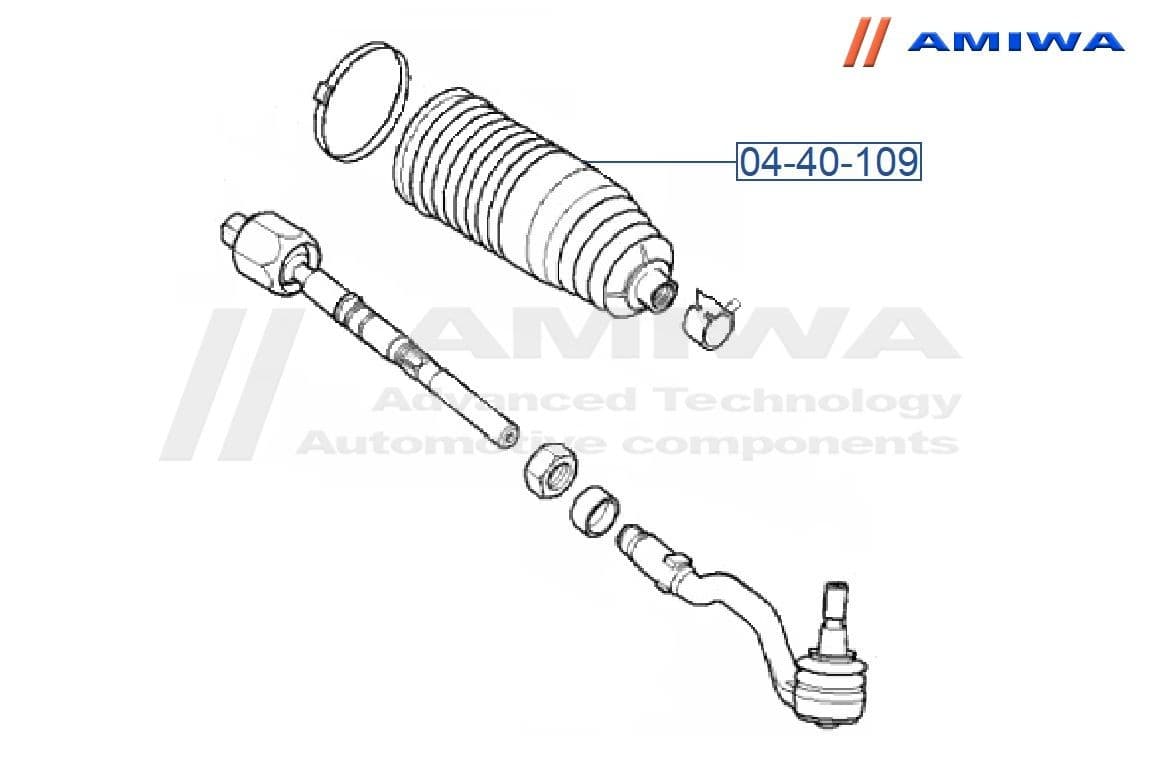 AMIWA 0440109 - пыльник рейки рулевой