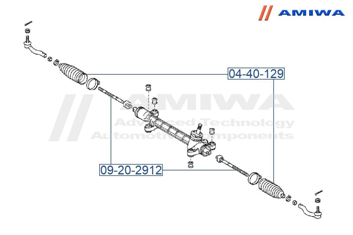 AMIWA 0440129 - пыльник рейки рулевой