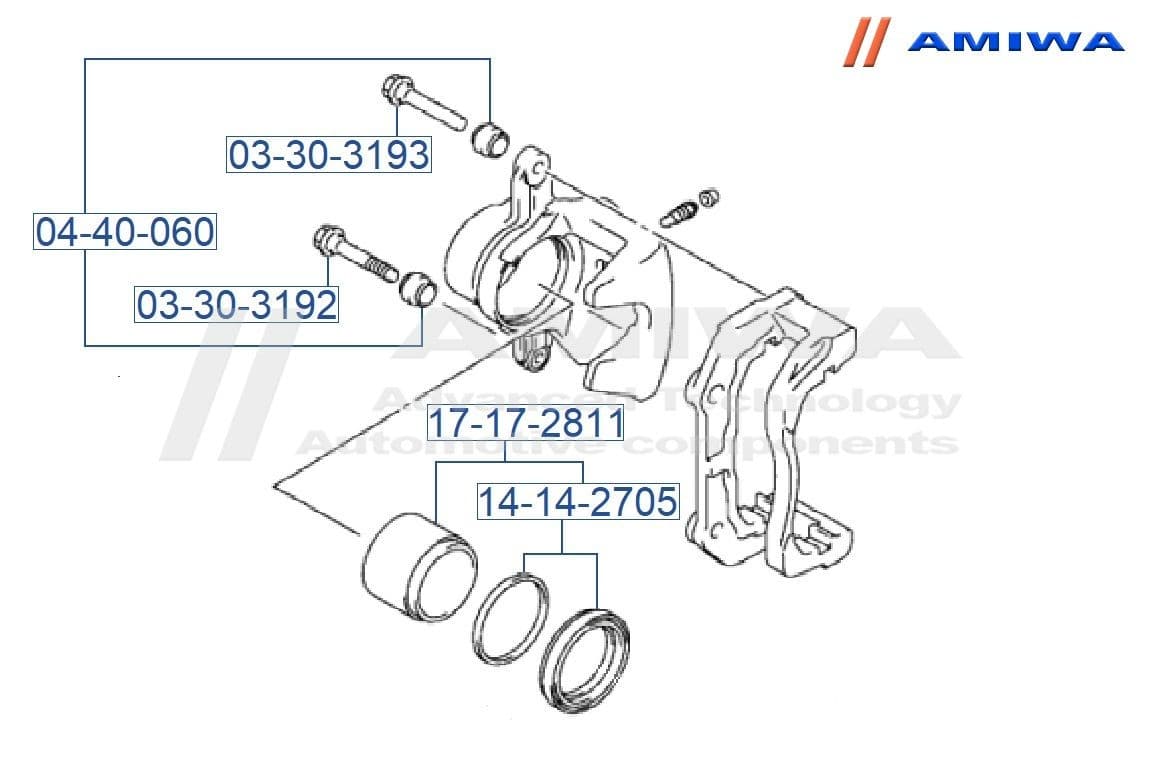 AMIWA 17172811 - ремкомплект суппорта