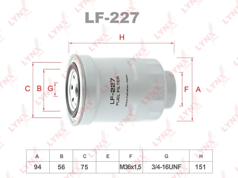 Фильтр топливный LYNX lf227