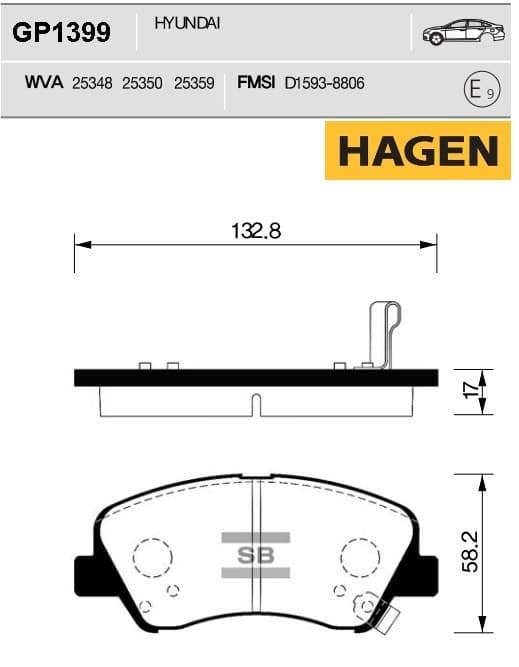 Колодки тормозные SANGSIN gp1399