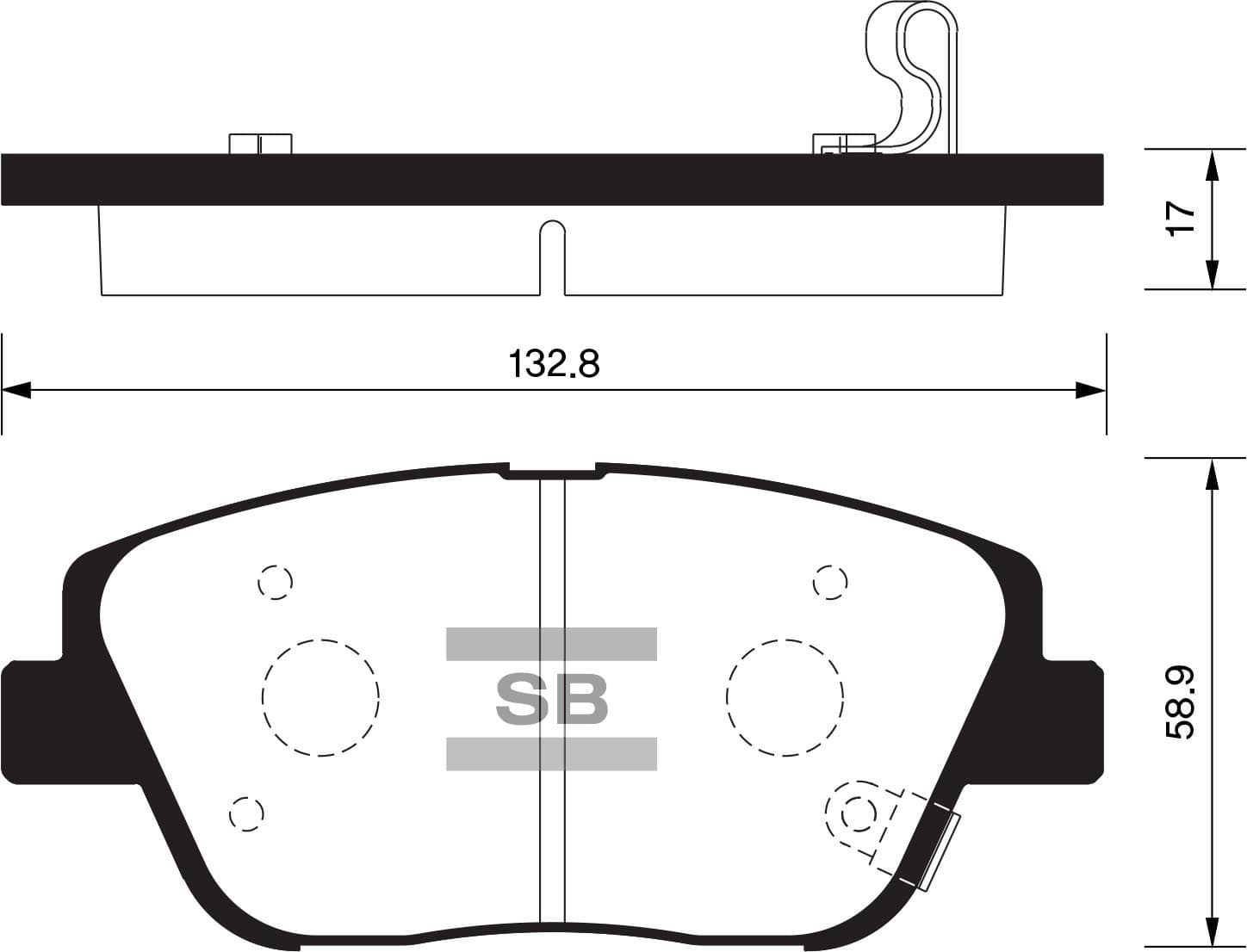 Колодки тормозные SANGSIN sp1398